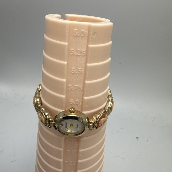 Joseph Bernard Vintage Pink Cameo Mother Of Pearl MOP Dial Quartz Wrist Watch - Picture 2 of 6